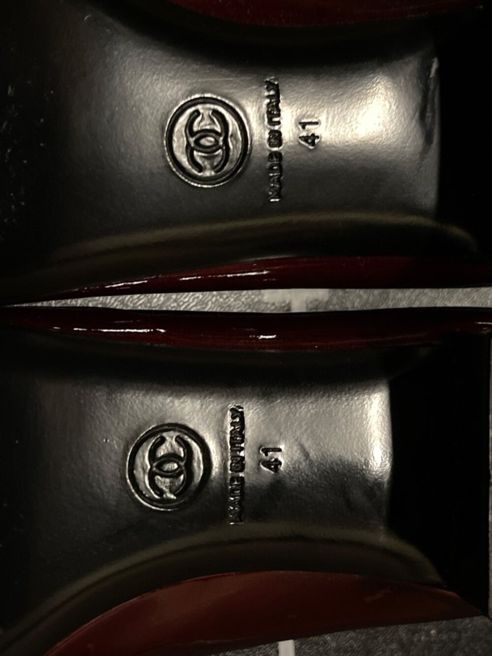 Chanel Patent Leather Ballet Shoes Flat Rare Vintage 41 EUR 11 US New In Box - Picture 10 of 16